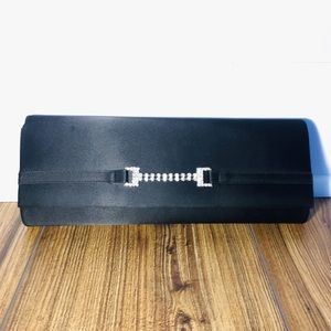 Black Evening Clutch with Rhinestones